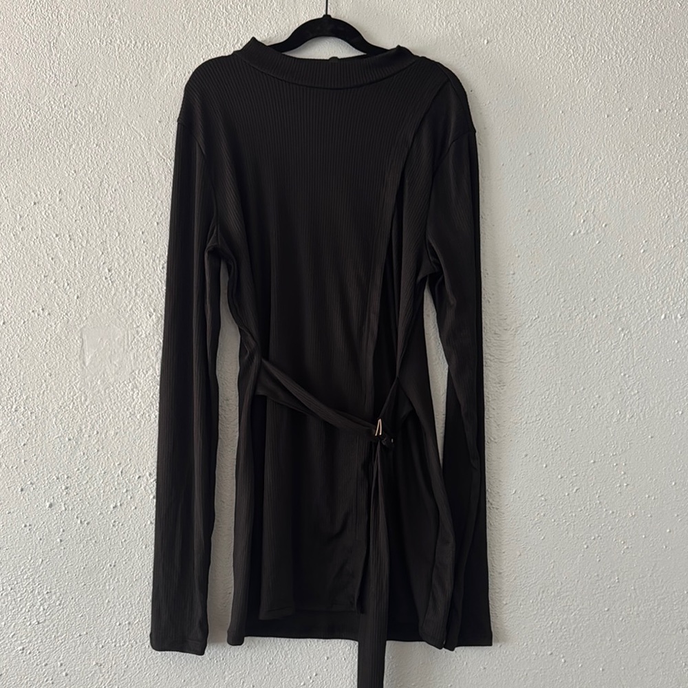 Fashion Nova Black Ribbed Top